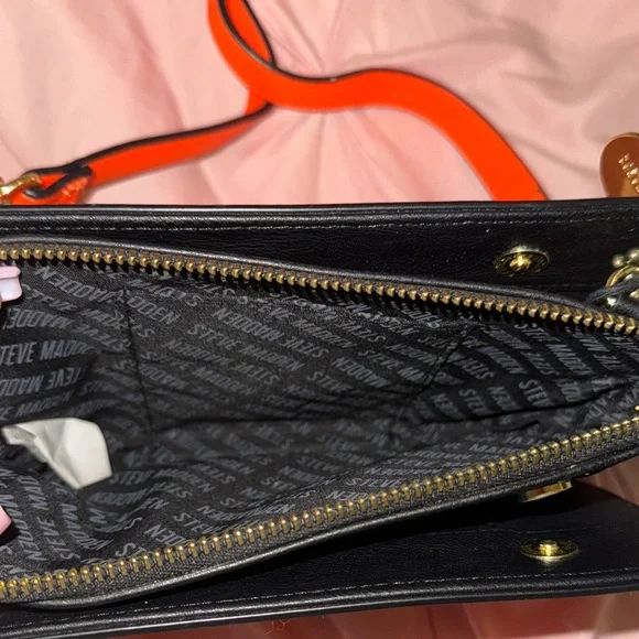 Steve Madden Orange Chain Strap Crossbody Bag - Picture 2 of 4